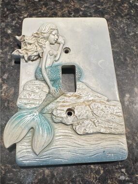 Seafoam Mermaid Wall Accent Switch Plate